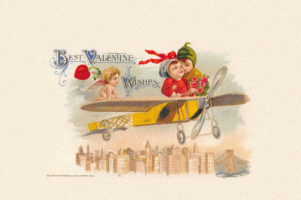 card vintage san valentino
